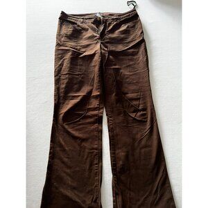 Jones New York Signature Womens Brown Stretch Flared Pants Size 12